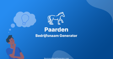 Paarden Bedrijfsnaam Generator
