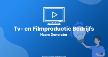 Tv- en Filmproductie Bedrijfsnaam Generator & Ideeën