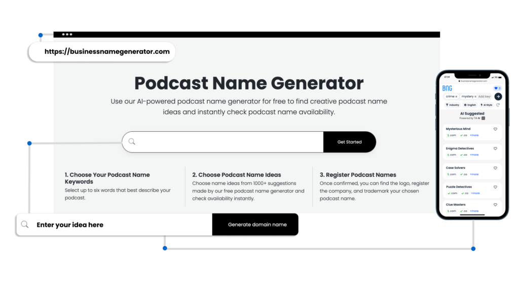 how does the podcast name generator work 