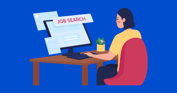 Job search cartoon image