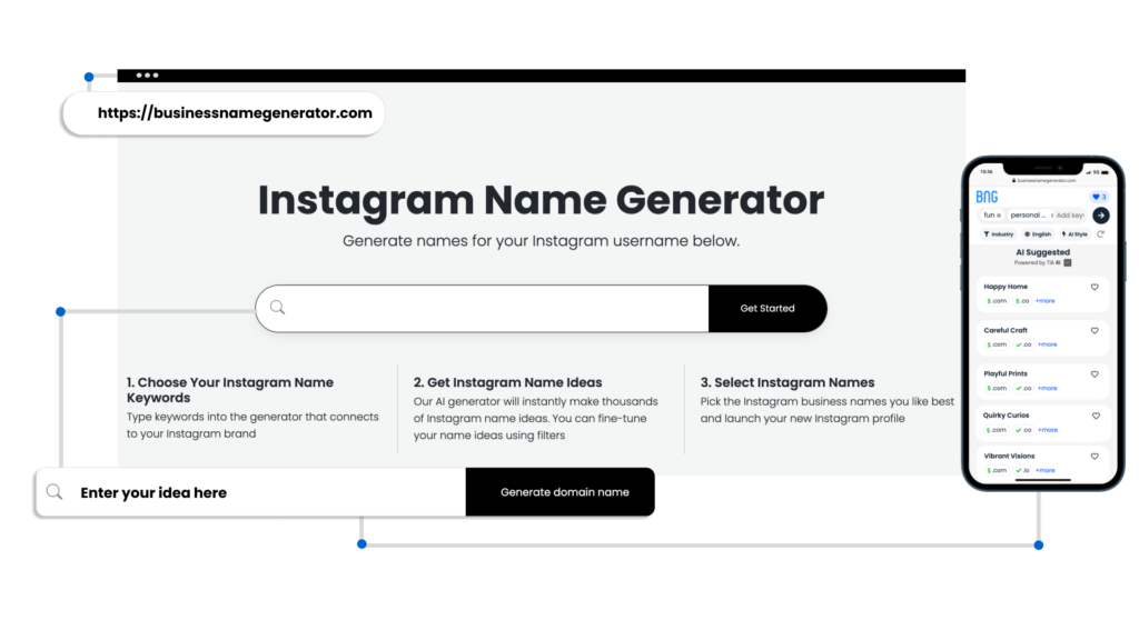 Screenshot - Instagram Name Generator