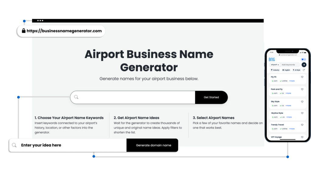 Screenshot - Airport Business Name Generator