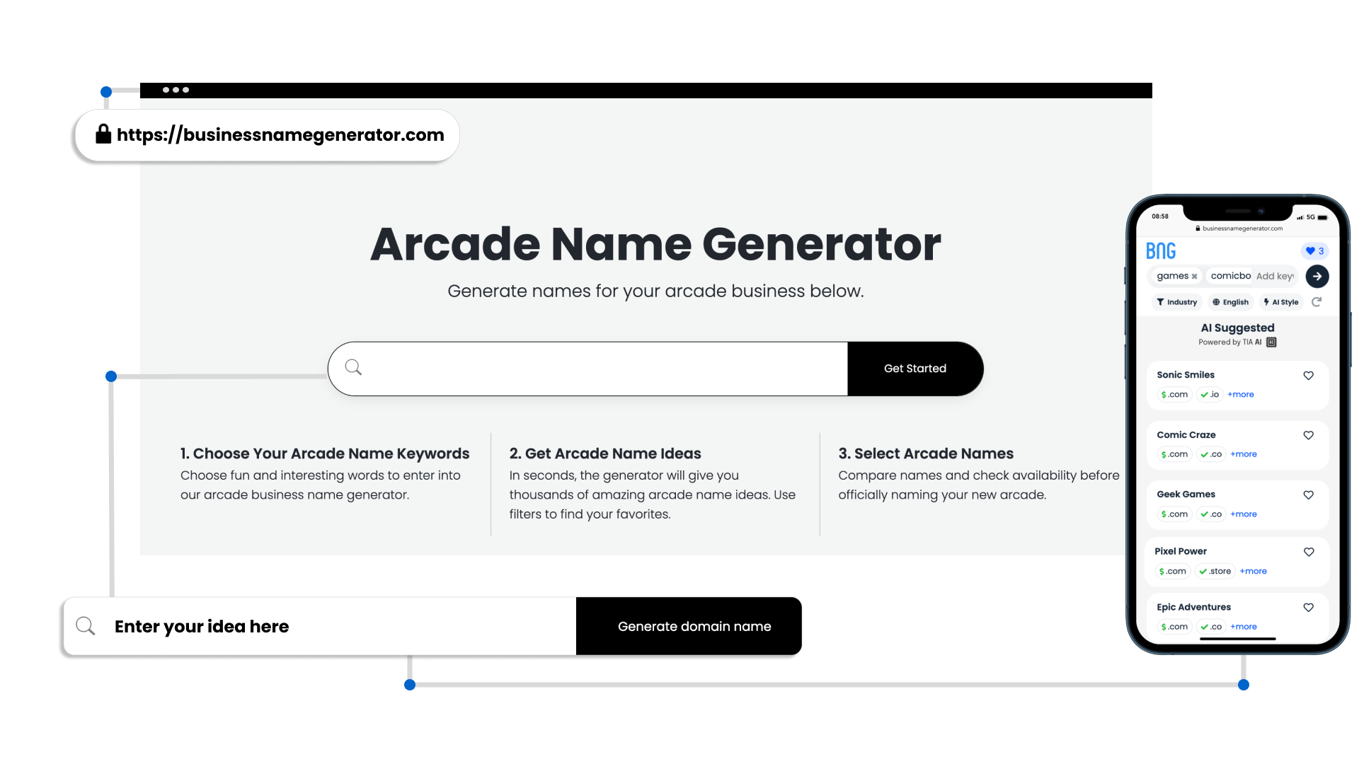 Screenshot - Arcade Name Generator