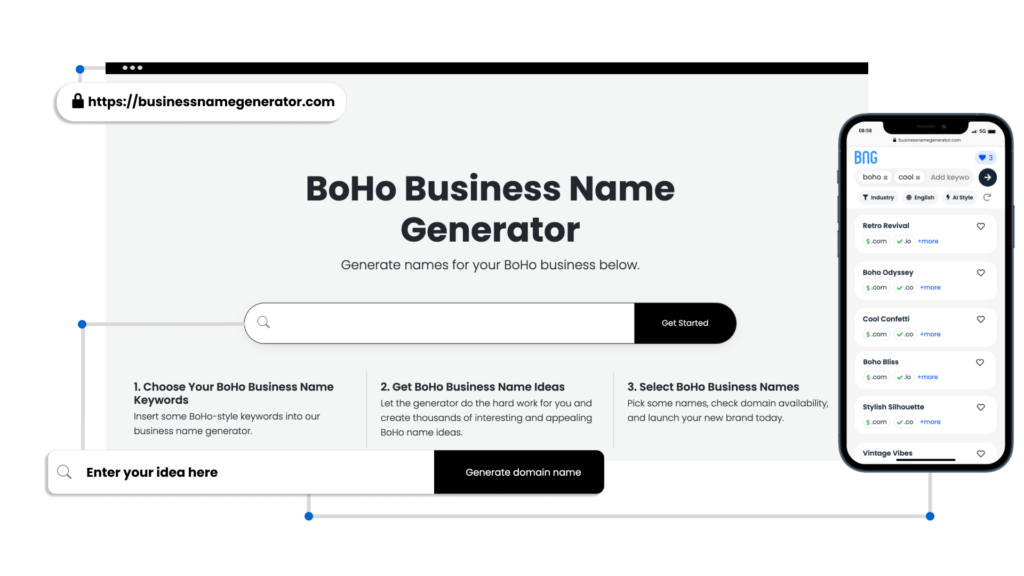 Screenshot - Boho Business Name Generator