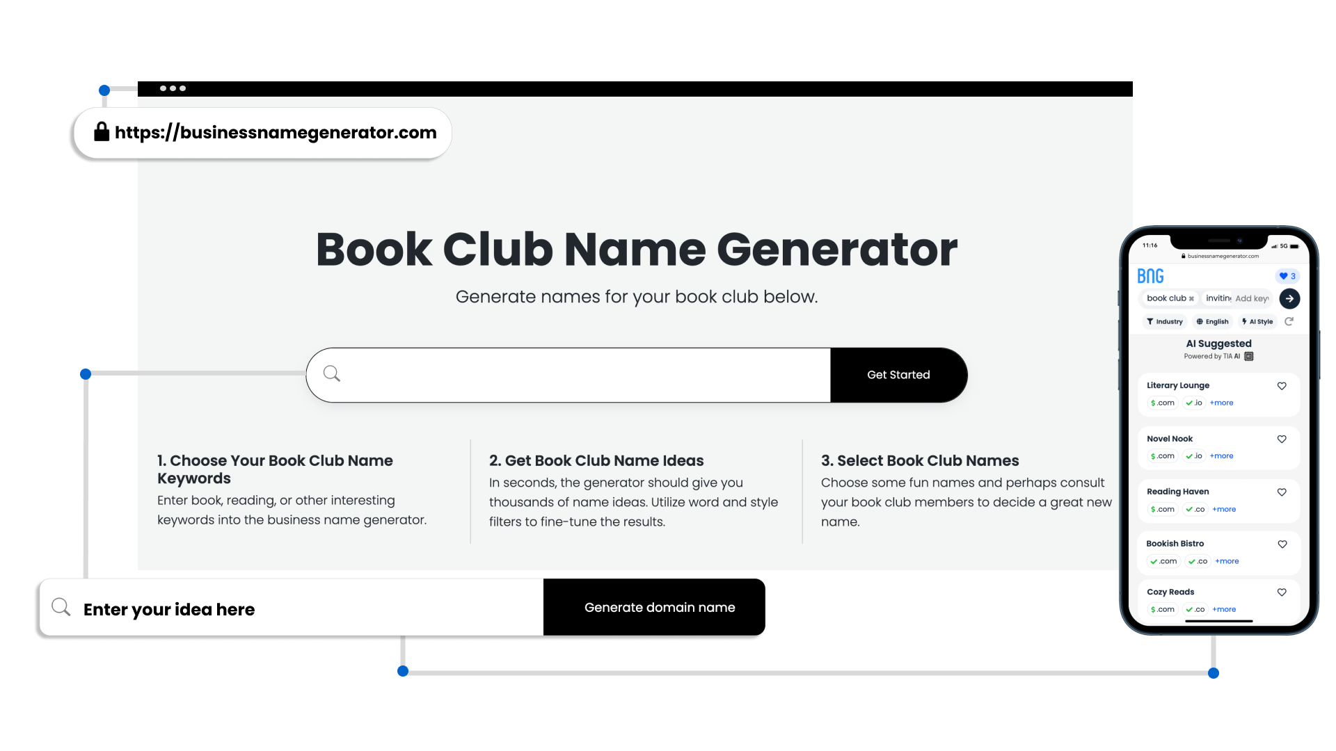 Screenshot - Book Club Name Generator