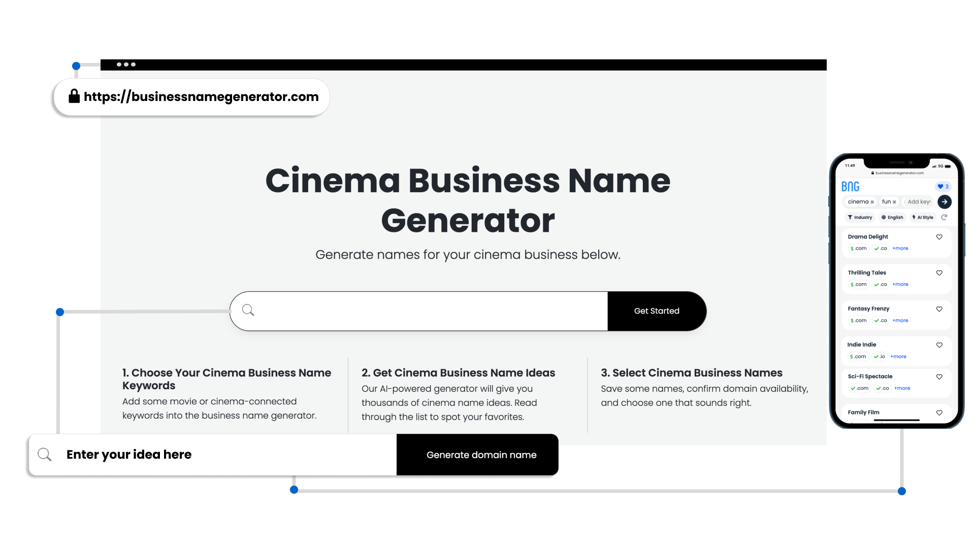 Screenshot - Cinema Business Name Generator