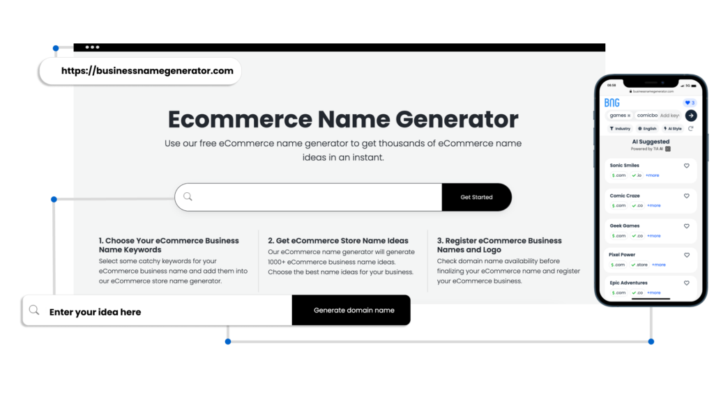 How to use our eCommerce Name Generator