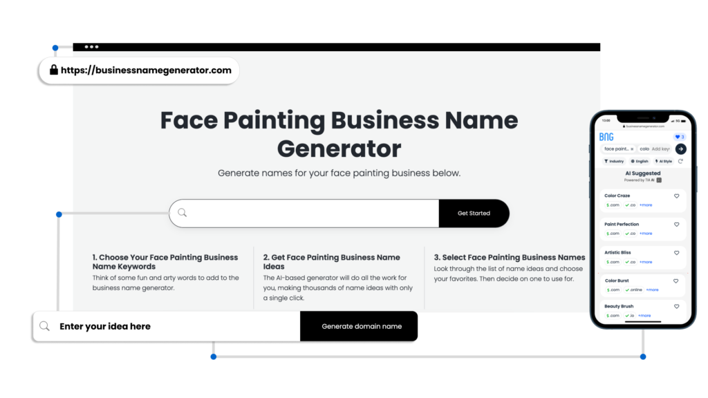 Screenshot - Face Painting Business Name Generator