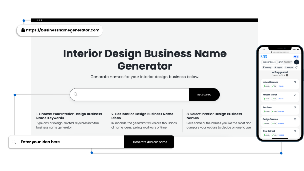 Screenshot - Interior Design Business Name Generator