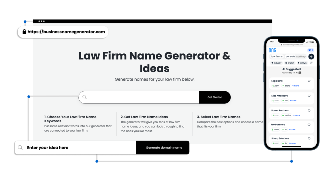 Screenshot - Law Firm Name Generator and Ideas