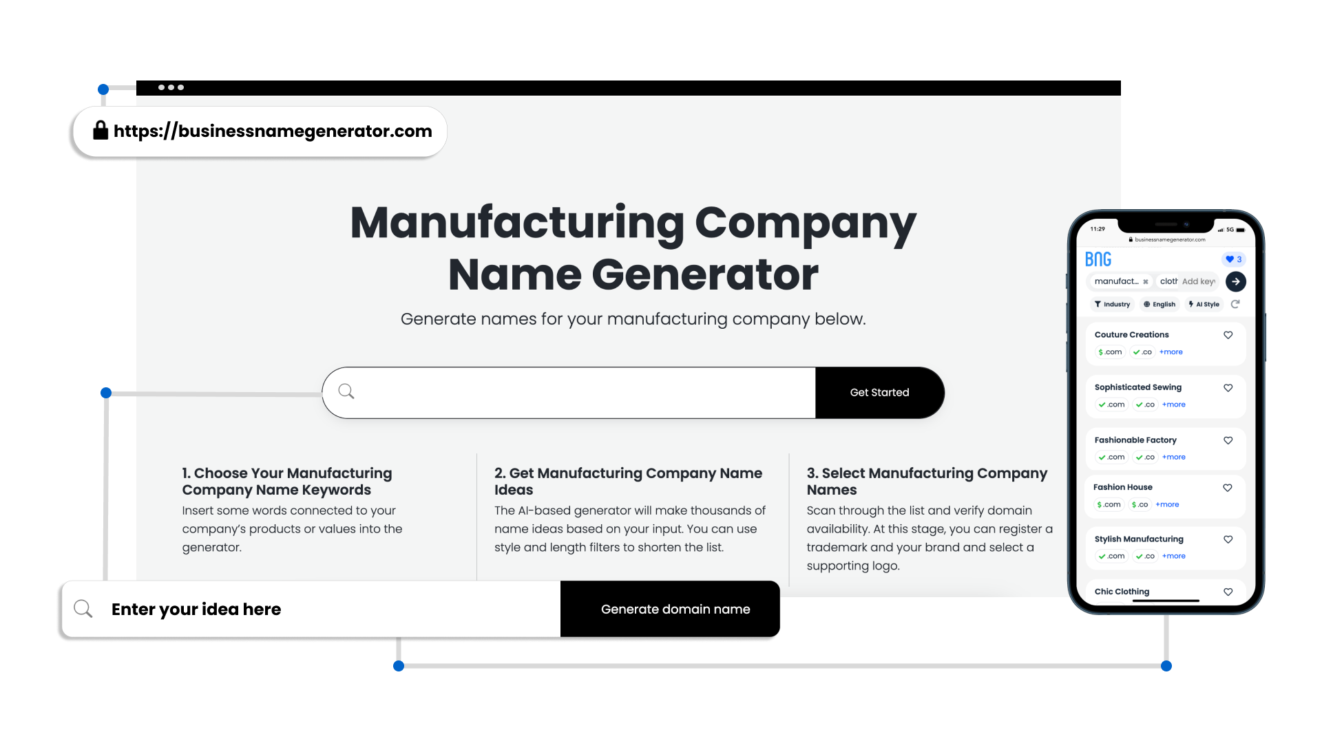 Screenshot - Manufacturing Company Name Generator