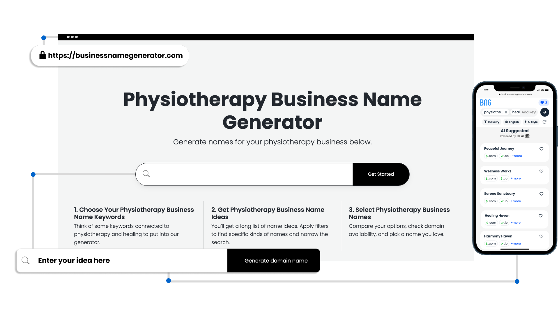Screenshot - Physical Therapy Name Generator