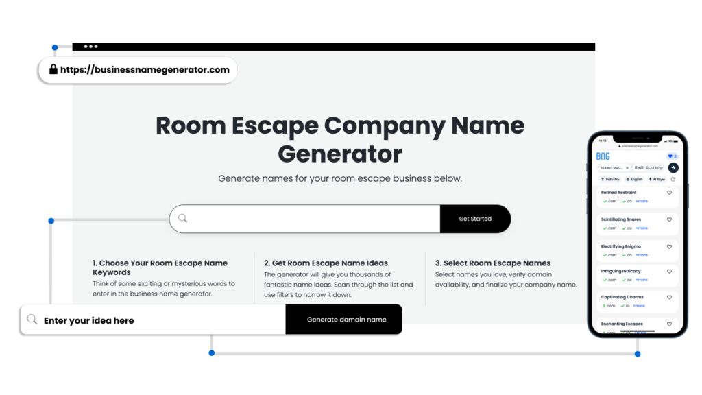 Screenshot - Escape Room Company Name Generator