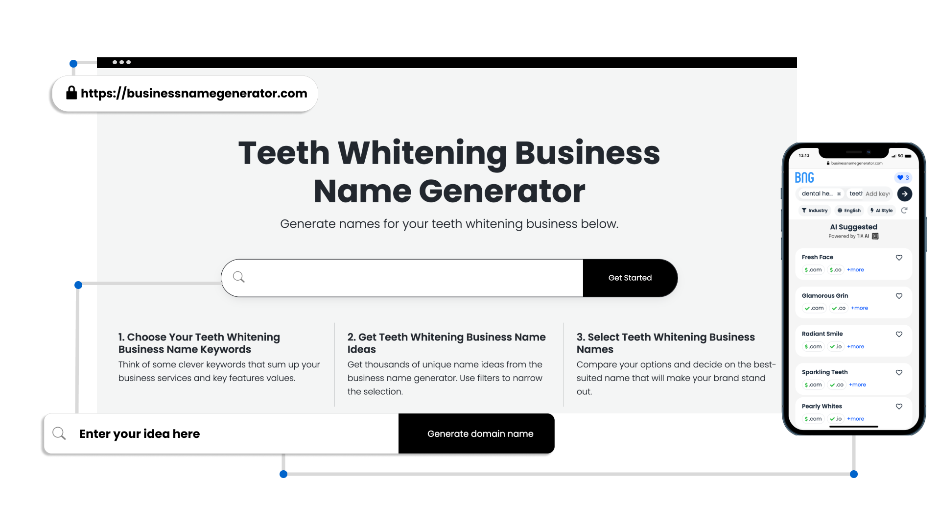 Screenshot - Teeth Whitening Business Name Generator 