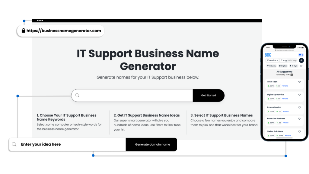Screenshot -  IT Support Business Name Generator