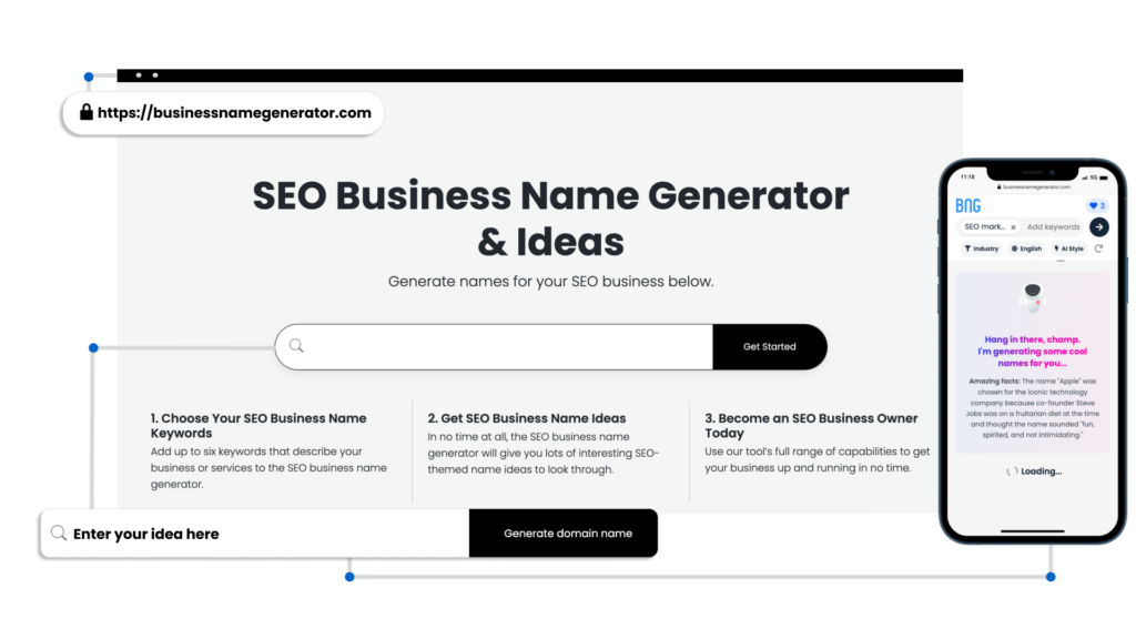 How to use our SEO Business Name Generator