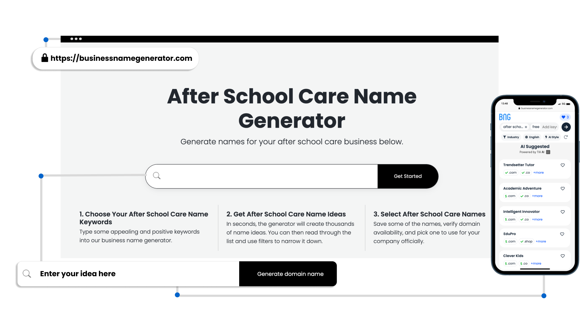 Screenshot - After School Club Name Generator