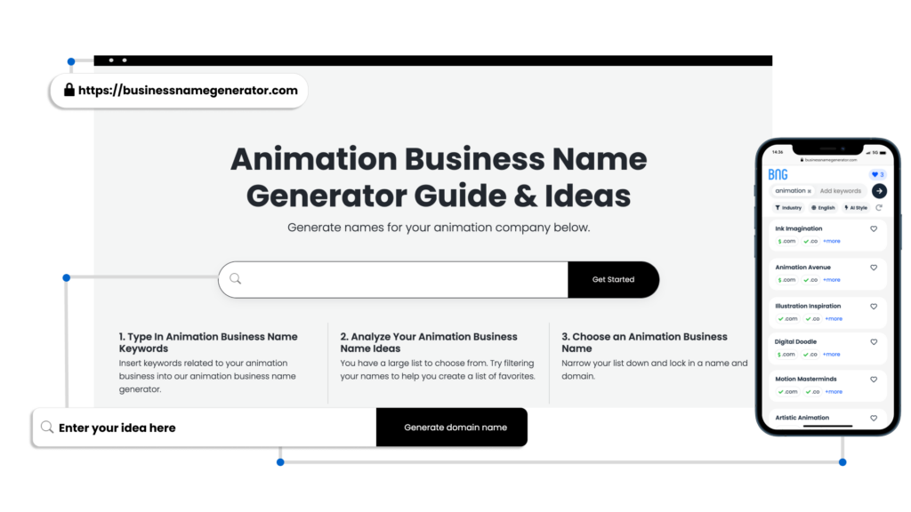 How to use our Animation Business Name Generator
