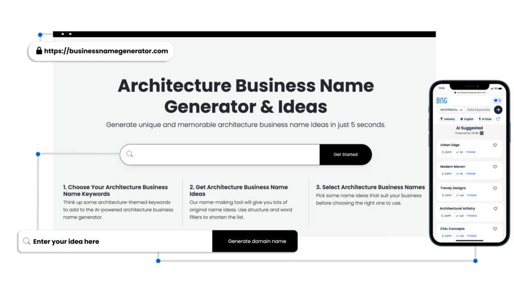 How to use our Architecture Business Name Generator