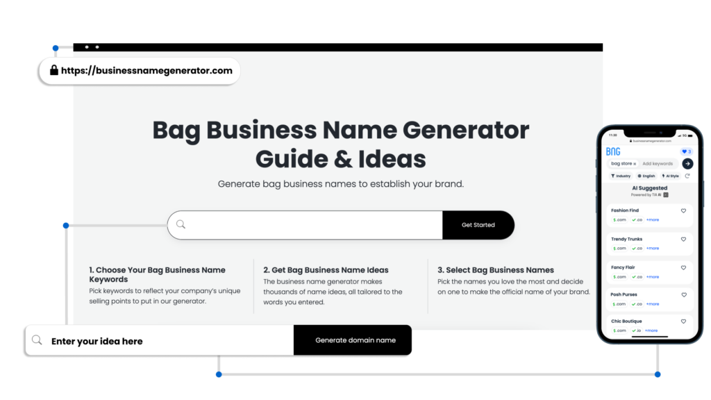 How to use our Bag Business Name Generator