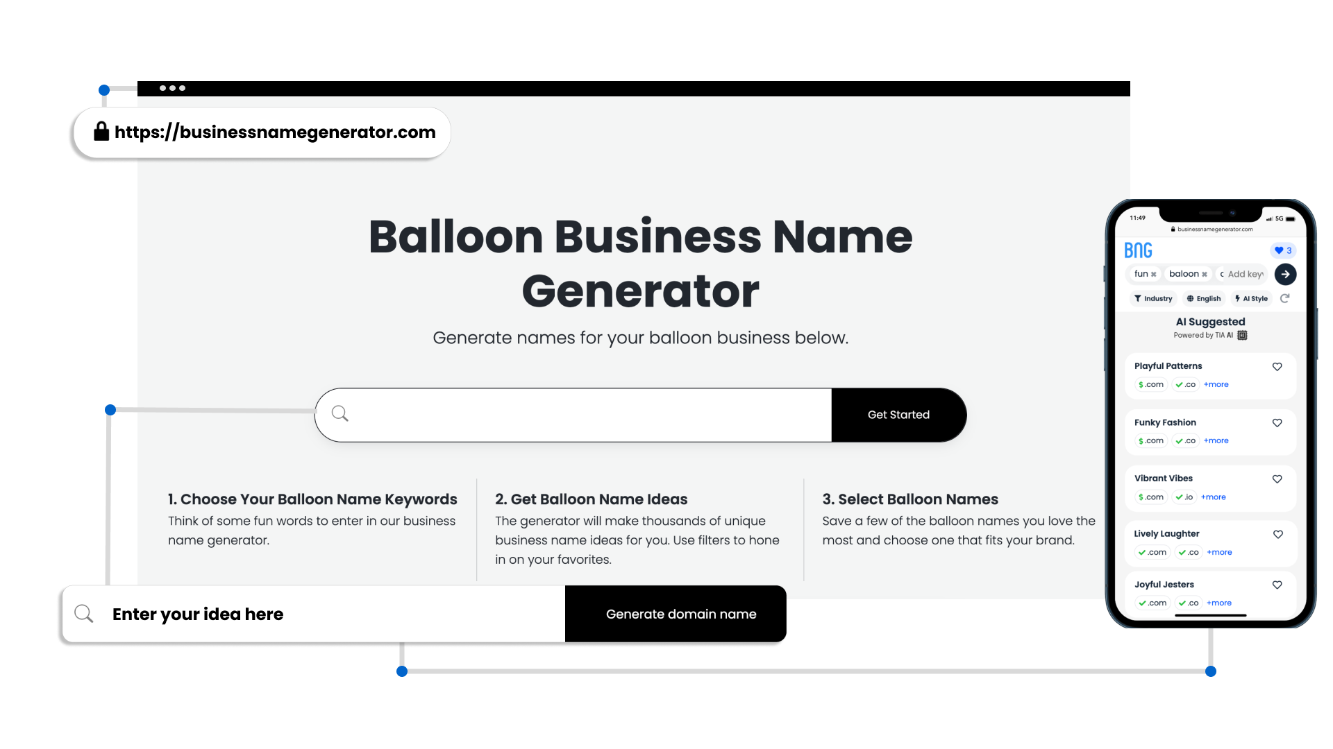 Screenshot -  Balloon Business Name Generator