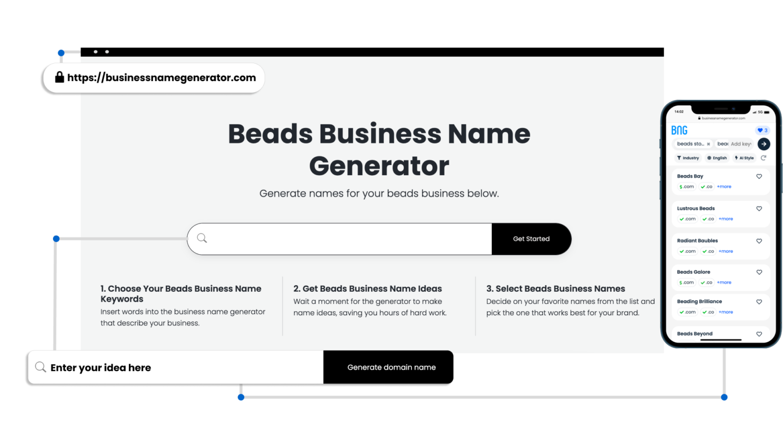 FREE Beads Business Name Generator + Logo & TM Check