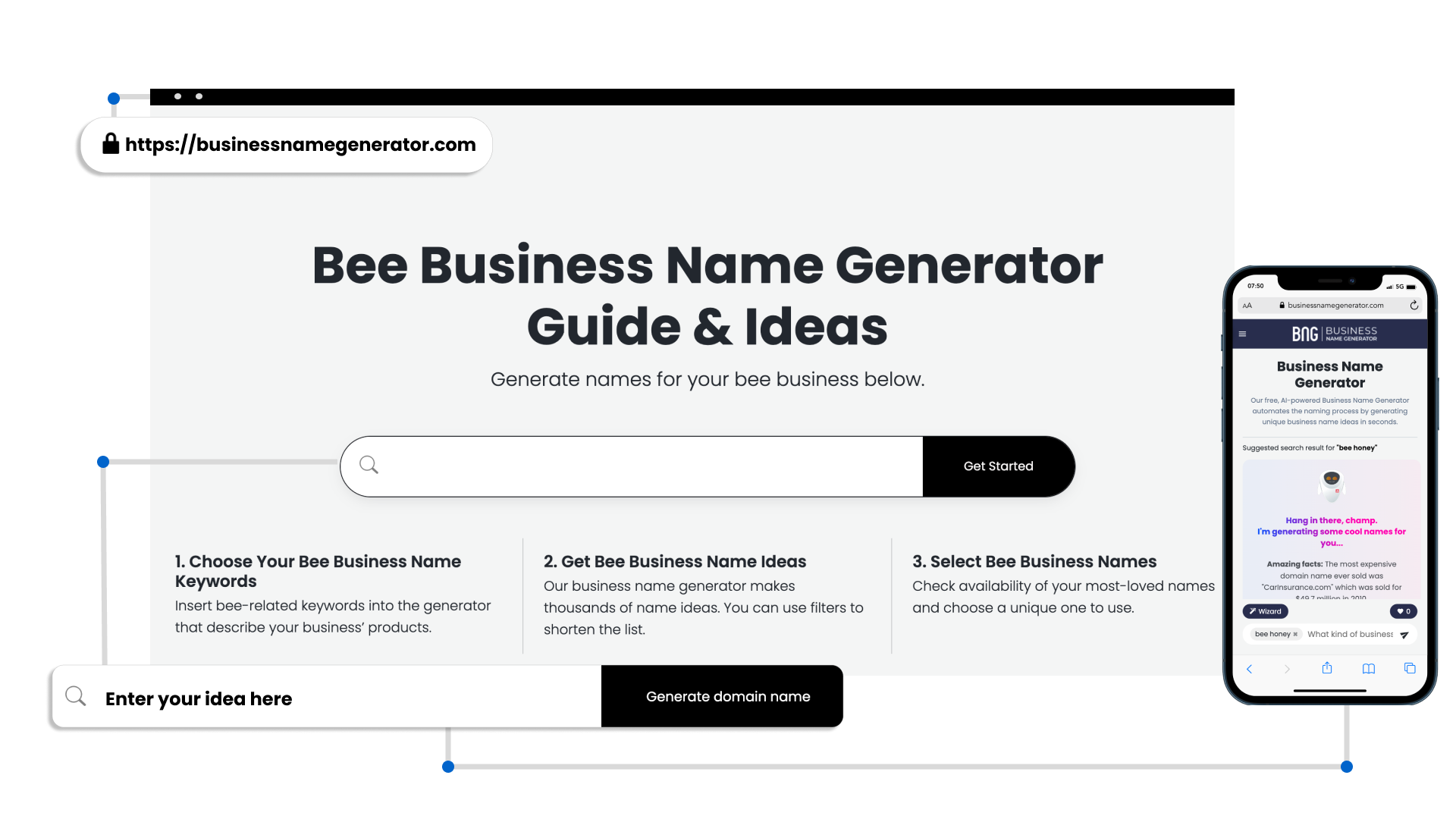 Screenshot -  Bee Business Name Generator
