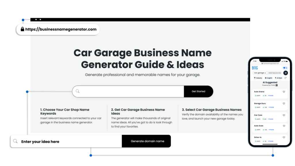 Screenshot of How to use our Car Business Name Generator