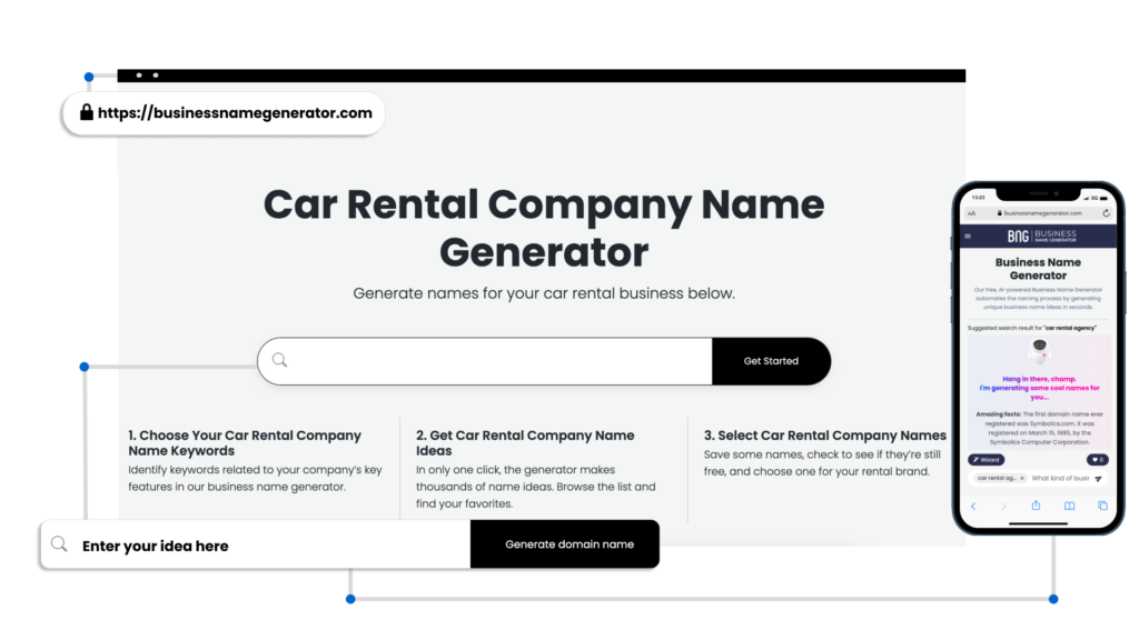 FREE Car Rental Business Name Generator