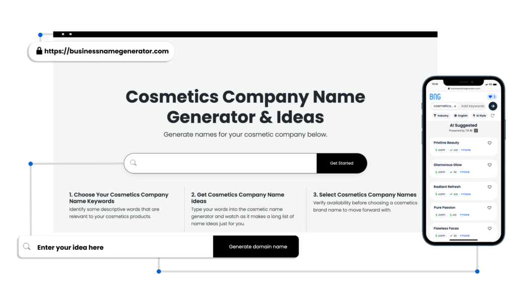 How to use our Cosmetics Company Name Generator