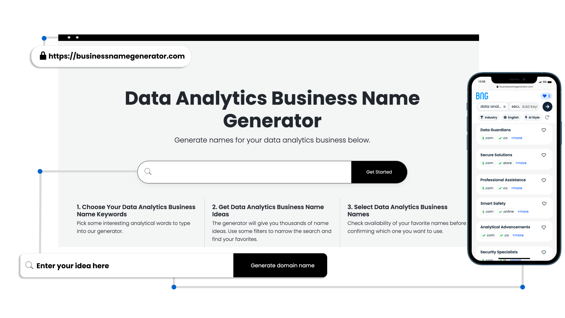 Screenshot - Data Analytics Business Name Generator