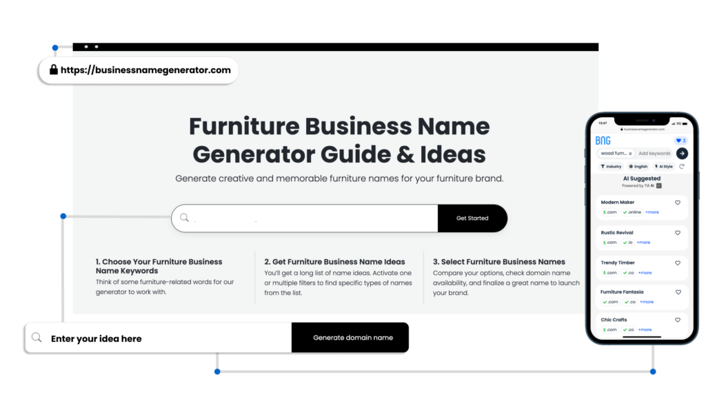 How to use our Furniture Business Name Generator