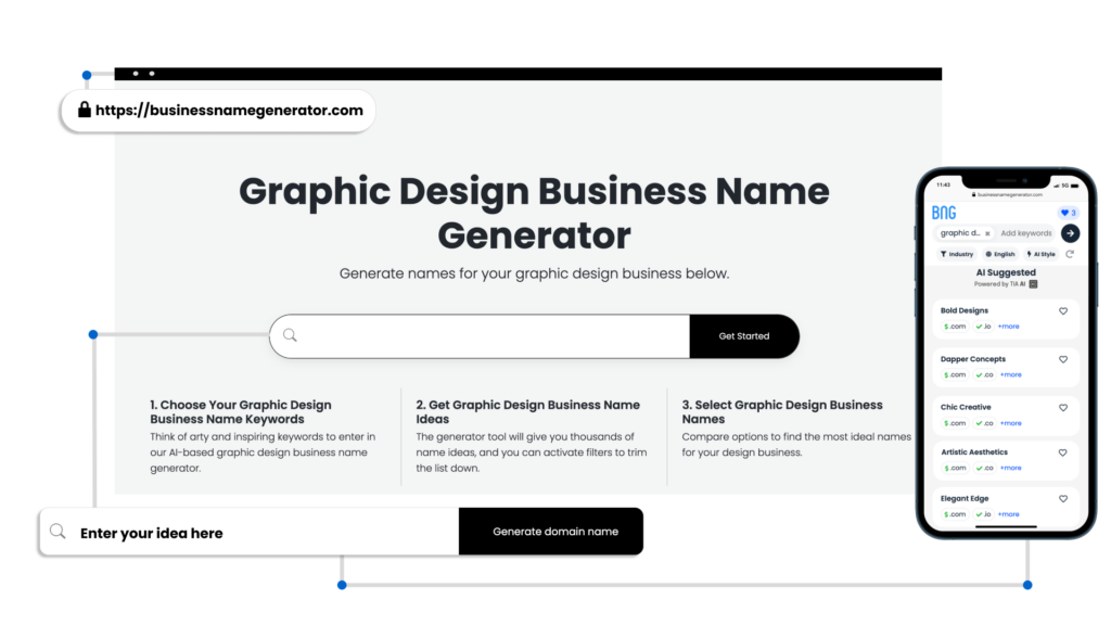 How to use our Graphic Design Business Name Generator