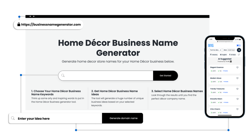How to use our Home Decor Business Name Generator