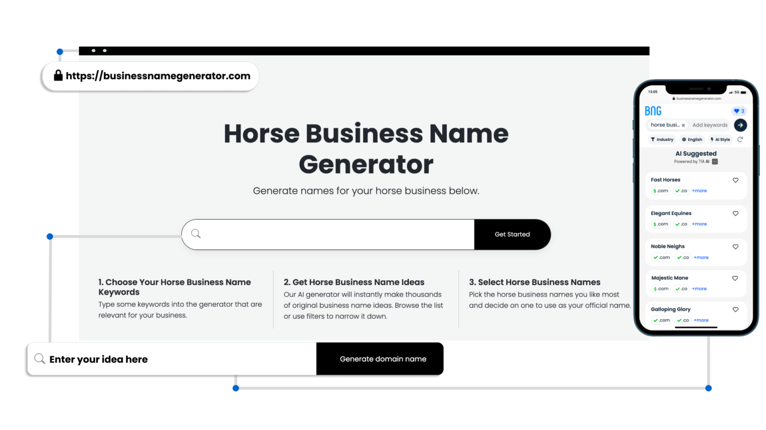 FREE Horse Business Name Generator + Logo & TM Check