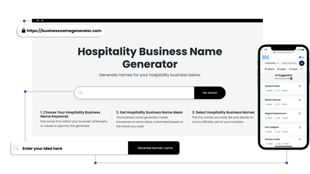 Screenshot - Hospitality Business Name Generator