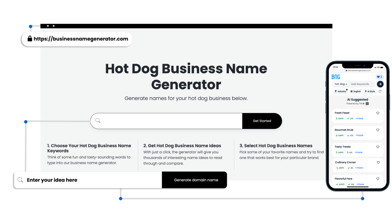 Hot Dog Stand Name Generator + Free Trademark Check