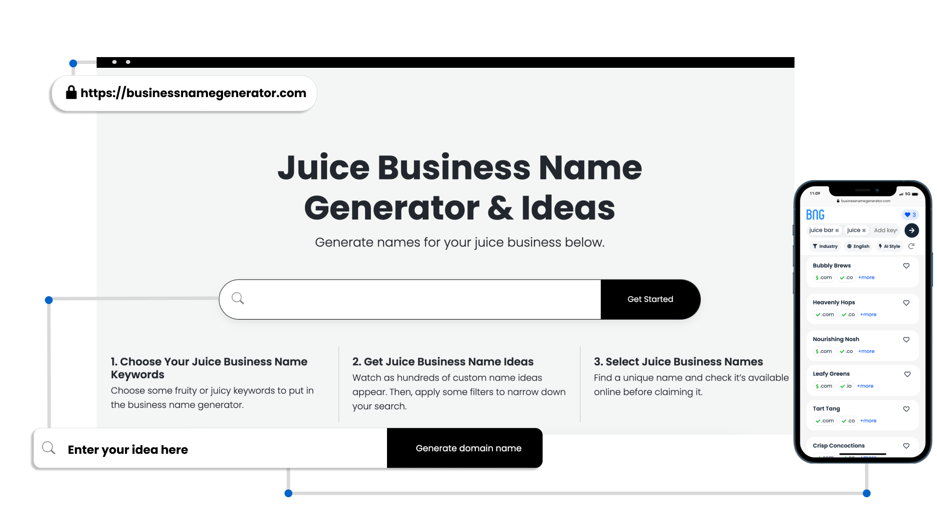Screenshot - Juice Business Name Generator
