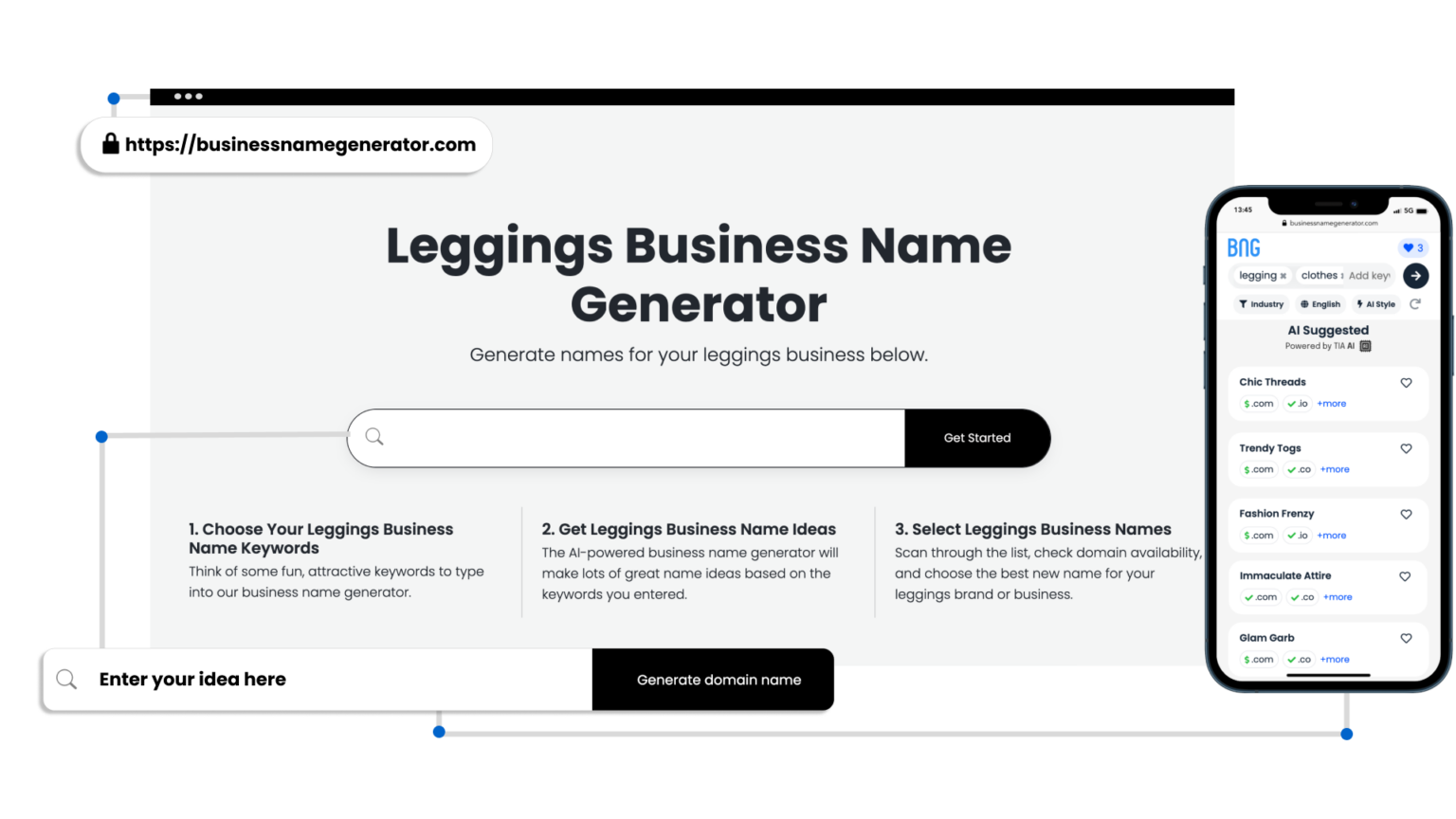 Leggings Business Name Generator + (Instant Availability Check)