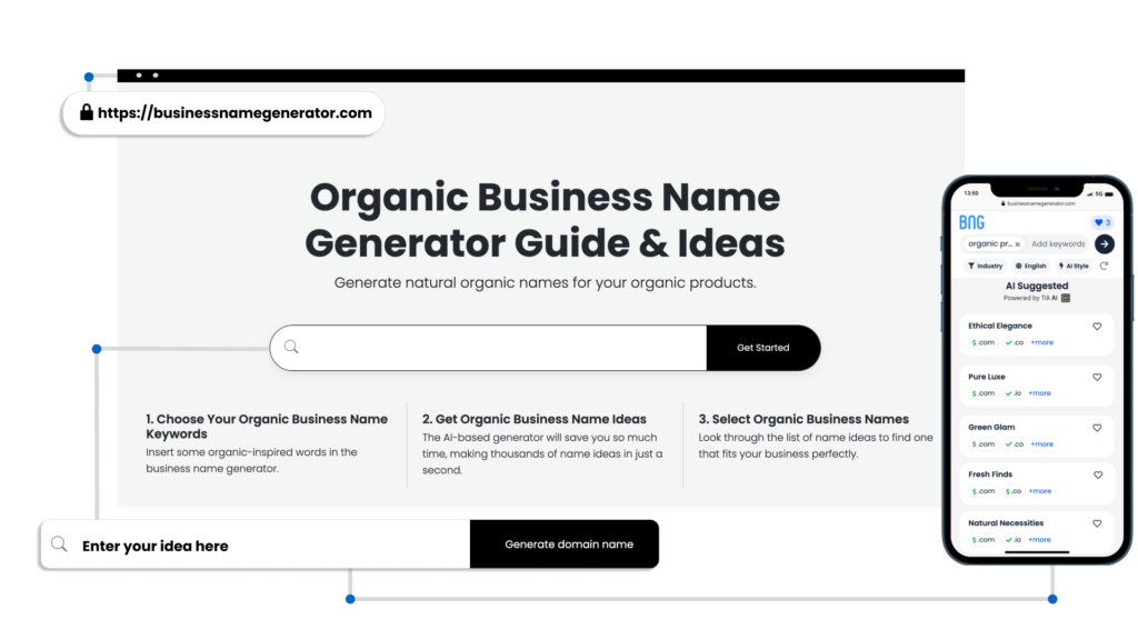 Screenshot of How to use our Organic Business Generator