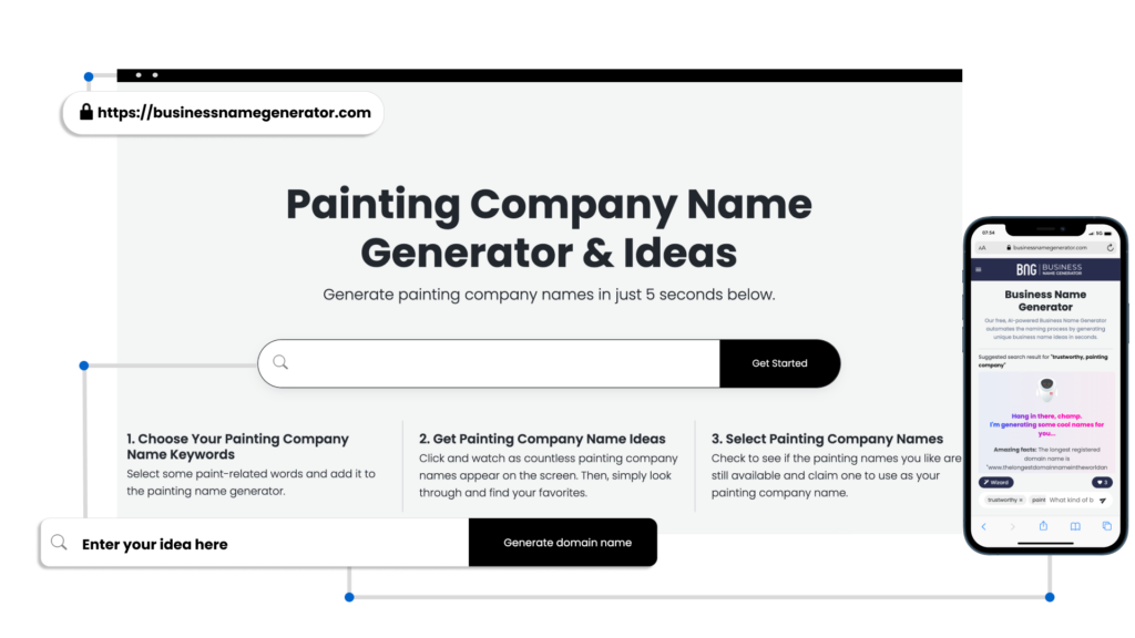 How to use our Painting Company Name Generator