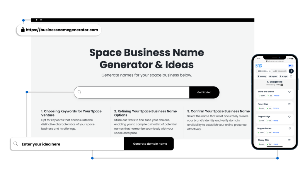 How to use our Space Business Name Generator
