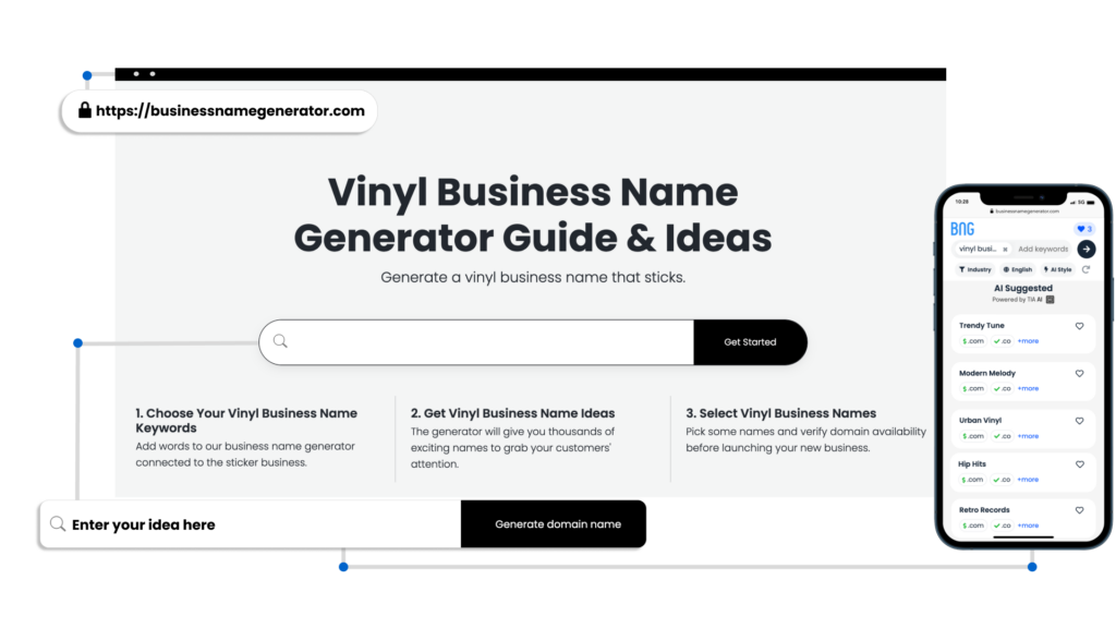 How to use our Vinyl Business Name Generator