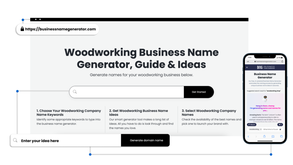 How to use our Woodworking Business Name Generator