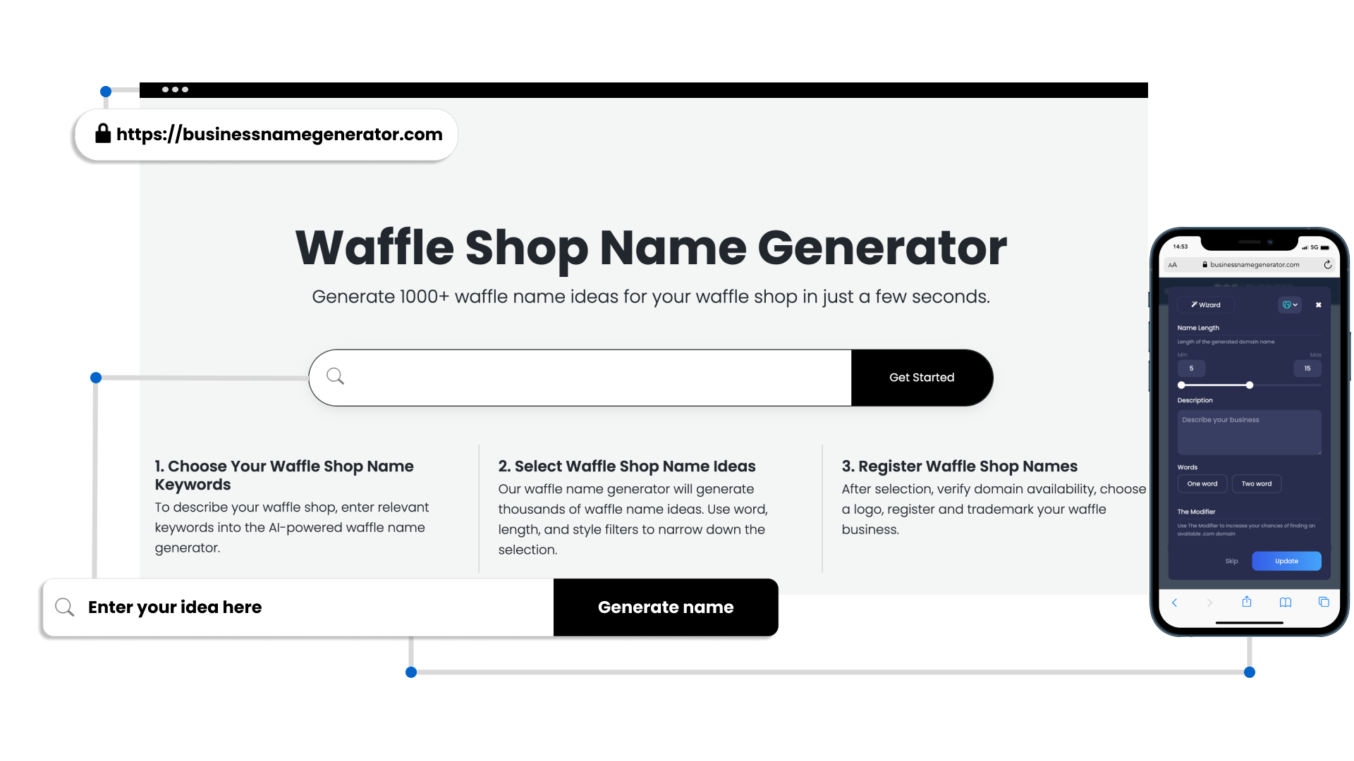 How to use our Waffle Shop Name Generator