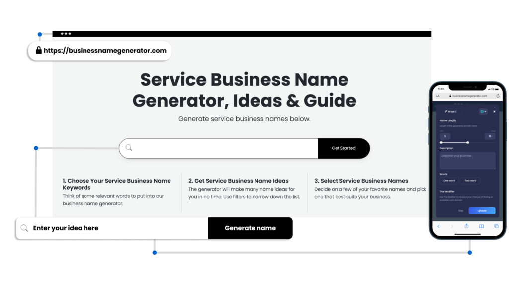 How to use our Service Business Name Generator